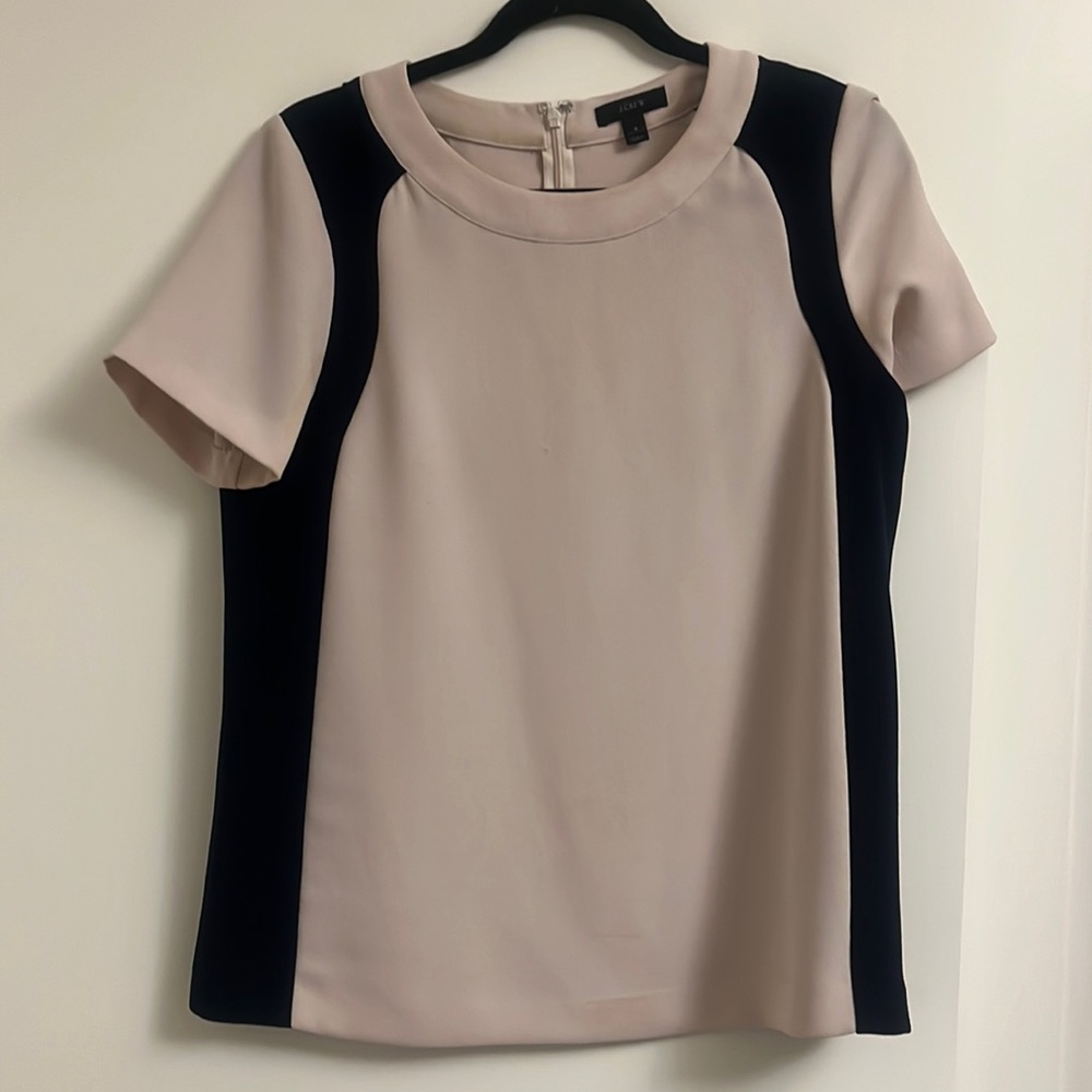 JCREW  color block blouse